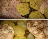 Foto del paso 3 de la receta: Muslos de pollo y patatas al horno a las hierbas provenzales