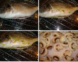 Foto del paso 4 de la receta: Dorada al horno con guisantes y champiñones