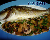 Foto del paso 9 de la receta: Dorada al horno con guisantes y champiñones