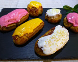 Foto del paso 8 de la receta: Éclairs y profiteroles rellenos de praliné y cubiertos de glasa