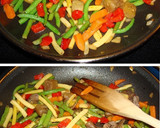 Foto del paso 1 de la receta: Verduras salteadas con pollo y huevo a la plancha