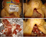 Foto del paso 1 de la receta: Pollo picantón amarillo con jamón y aroma de lima