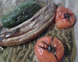 Foto del paso 2 de la receta: Chapatas rellenas de verduras asadas con bacalao