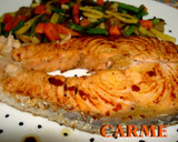 Foto del paso 6 de la receta: Salmón a la plancha con verduras salteadas