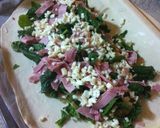 Foto del paso 6 de la receta: Pizza rellena de espinacas y jamón york