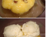 Foto del paso 2 de la receta: Copa de helado, con crema de melocotón y frutos secos