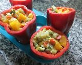 Foto del paso 6 de la receta: Pimientos rellenos de vegetales y queso fresco