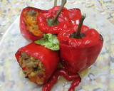 Foto del paso 7 de la receta: Pimientos rellenos de vegetales y queso fresco