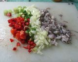 Foto del paso 2 de la receta: Calamares rellenos con mix de verduras asadas