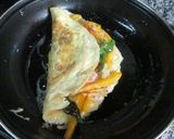 Foto del paso 6 de la receta: Omelette con pimientos, cebolla y jamón york