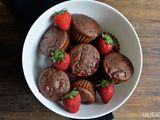 Muffins proteicos cambur y fresas
