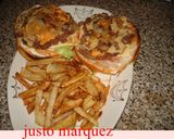 Foto del paso 4 de la receta: Hamburguesa con patatas