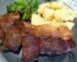 Foto del paso 4 de la receta: Chuletón con pimientos y patatas fritas