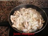 Champiñones con bechamel