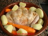 Muslo de pollo con zanahoria