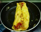 Foto del paso 6 de la receta Tortilla francesa rellena de pimiento rojo y amarillo