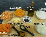 Foto del paso 1 de la receta: Arroz naranja con calabaza, zanahorias y batata