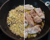 Foto del paso 1 de la receta: Pollo con leche de coco, cítricos y frutos secos