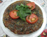 Foto del paso 4 de la receta: Tortilla de brotes de espinacas salteados