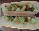 Foto del paso 5 de la receta: Perrito de bratwurst con toques exóticos