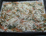 Foto del paso 3 de la receta: Tarta dorada rellena con verduras en juliana
