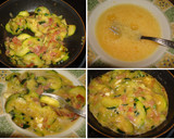 Foto del paso 5 de la receta: Tortilla de calabacín con cebolla y jamón serrano