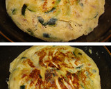 Foto del paso 7 de la receta: Tortilla de calabacín con cebolla y jamón serrano
