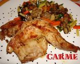 Foto del paso 5 de la receta: Conejo asado con timbal de verduras