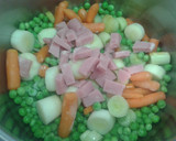 Foto del paso 1 de la receta: Crema de verduras rehogadas con jamón cocido
