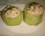 Foto del paso 7 de la receta: Tubos de pepino rellenos de paté de champiñones
