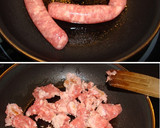Foto del paso 1 de la receta: Revuelto de salchichas y huevo