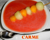 Foto del paso 6 de la receta: Sopa de sandía con brocheta de frutas