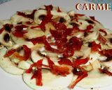 Foto del paso 9 de la receta: Carpaccio de champiñones con virutas de jamón