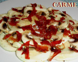 Foto del paso 9 de la receta: Carpaccio de champiñones con virutas de jamón