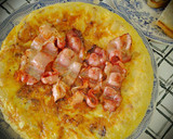 Foto del paso 6 de la receta: Tortilla de patatas con bacón y su jugo por encima