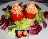 Foto del paso 4 de la receta: Tomates rellenos de rallado de mar con salsa rosa