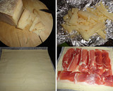 Foto del paso 2 de la receta: Jamón serrano con queso curado y miel en hojaldre