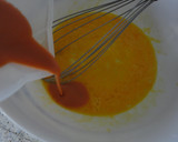 Foto del paso 1 de la receta: Crepes de salmorejo rellenos de jamón