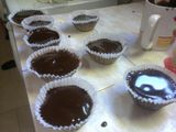 Bizcochitos de chocolate con ganache de chocolate