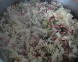 Foto del paso 4 de la receta: Espirales con carbonara de calabacín y beicon