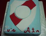 Foto del paso 3 de la receta: Torta escudo de River cumpleaños Luis y Arturo