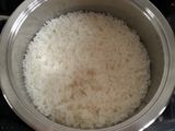 Arroz con pechuga en salsa agridulce 
