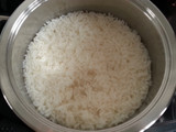 Arroz con pechuga en salsa agridulce 