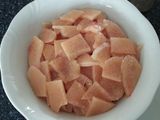 Arroz con pechuga en salsa agridulce 