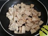 Arroz con pechuga en salsa agridulce 