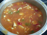 Arroz con pechuga en salsa agridulce 