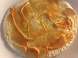 Sándwich en pan de fajita con pavo un poco picante 