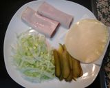 Foto del paso 1 de la receta: Sándwich de pavo y queso 