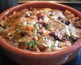 A picture of step 6 of Mexican Capirotada.