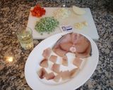 Foto del paso 1 de la receta: Pez espada con fideos